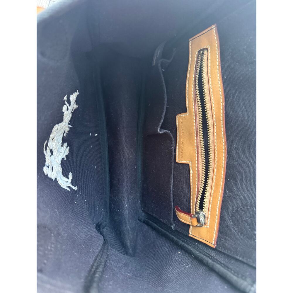Ralph Lauren Canvas and Leather Tote - Picture 7 of 10